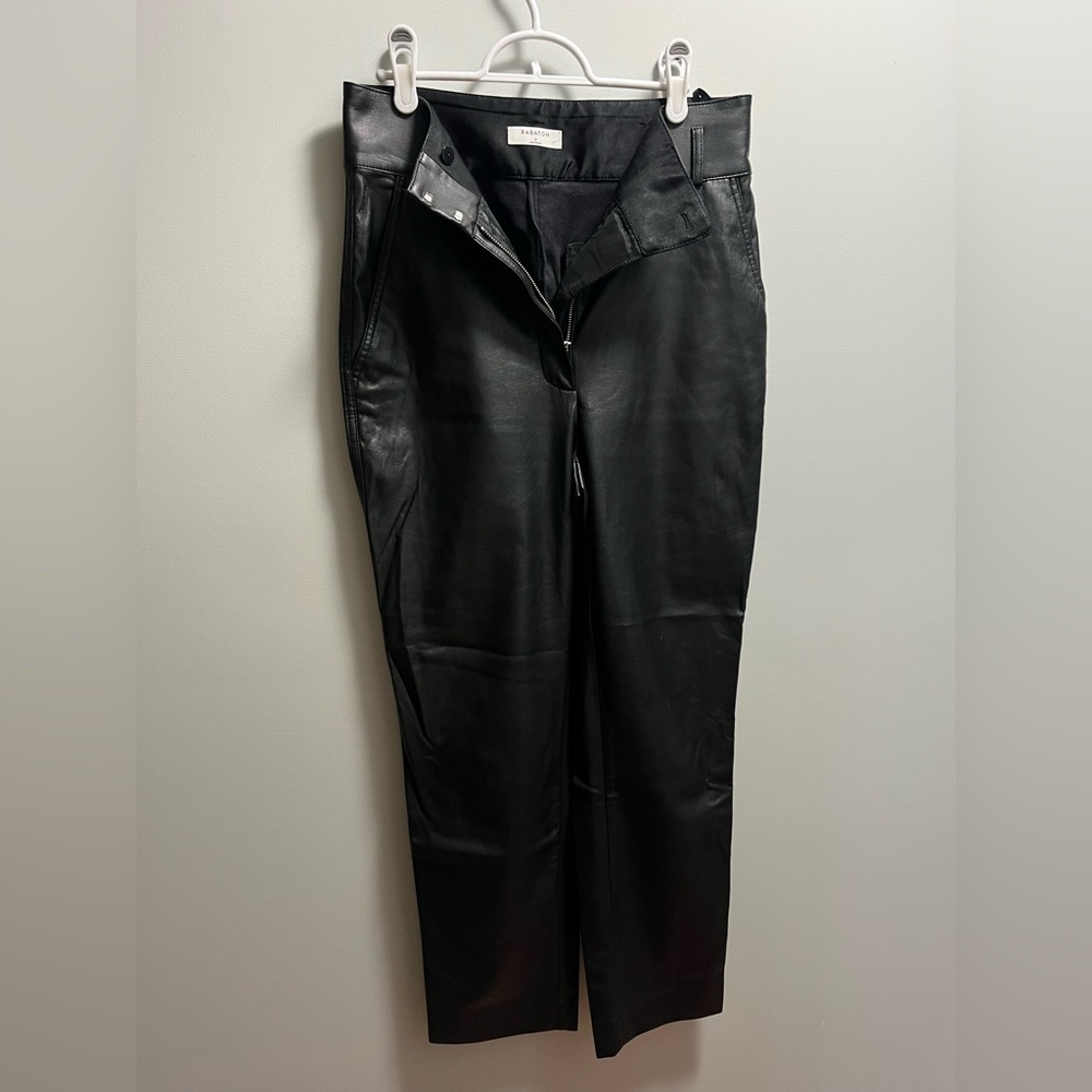Babaton Women's Black Leather Pants